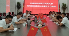 【市城市燃熱集團富泰熱力】長輸供熱公司黨支部召開黨風廉政建設和反腐敗工作會議